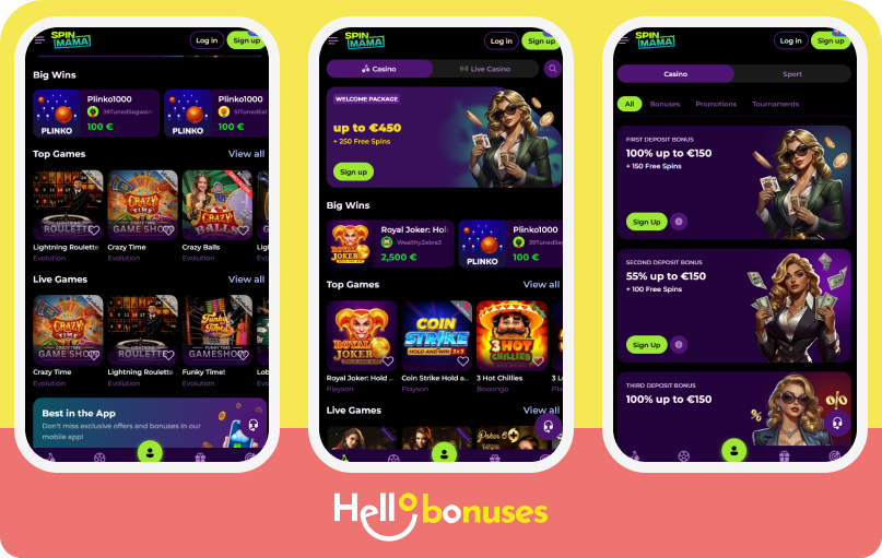Spinmama Casino - Świat Gier i Huków